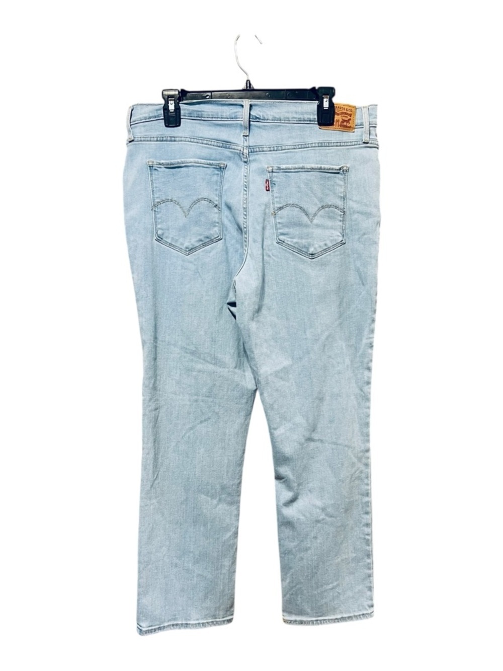 Levi’s 724 High Rise Straight Crop Jeans Distressed Light Wash – Size 33 - Picture 3 of 5